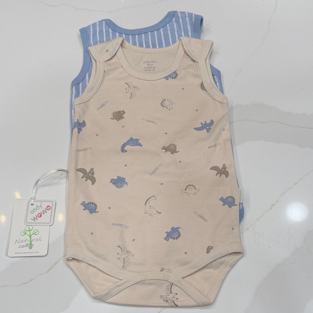 Baby Dinosaur Print Bodysuits